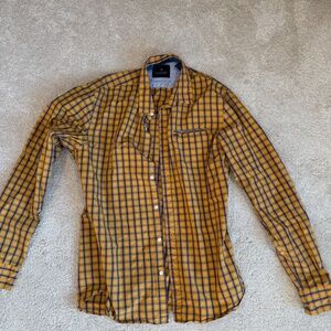 Scotch & Soda Yellow Plaid Button Down